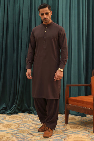 Dark Maroon Wash & Wear Shalwar Kameez
