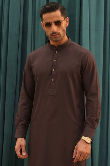 Dark Maroon Wash & Wear Shalwar Kameez
