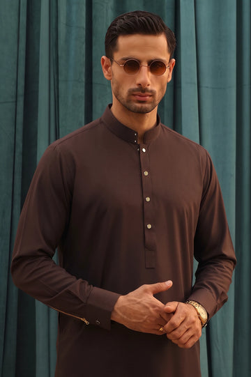 Dark Maroon Wash & Wear Shalwar Kameez