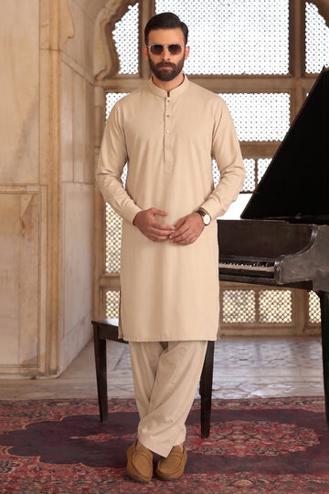 Beige Wash & Wear Shalwar Kameez