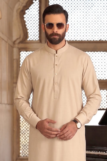 Beige Wash & Wear Shalwar Kameez