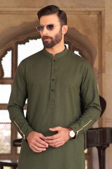 Green Wash & Wear Shalwar Kameez
