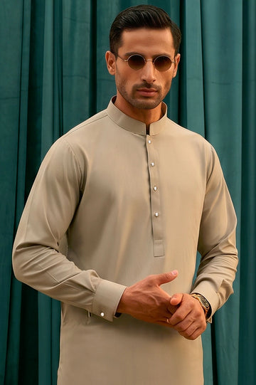 Light Grey Wash & Wear Shalwar Kameez