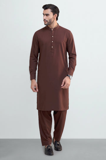 Maroon Wash & Wear Shalwar Kameez