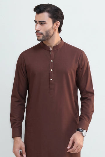 Maroon Wash & Wear Shalwar Kameez
