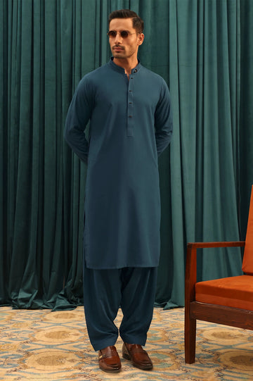 Green Wash & Wear Shalwar Kameez