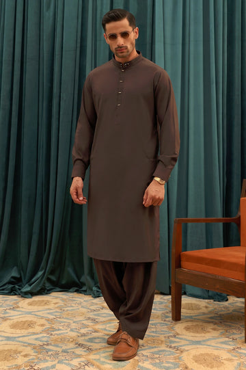 Burgundy Wash & Wear Shalwar Kameez