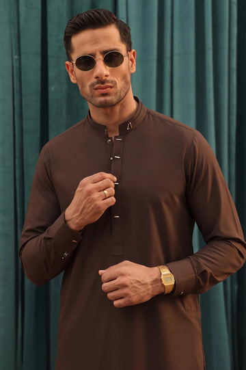 Burgundy Wash & Wear Shalwar Kameez