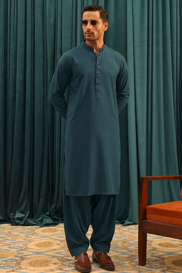 Green Wash & Wear Shalwar Kameez