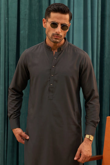 Dark Grey Wash & Wear Shalwar Kameez