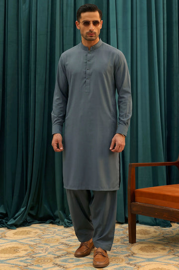 Grey Wash & Wear Shalwar Kameez