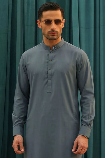 Grey Wash & Wear Shalwar Kameez