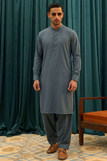 Grey Wash & Wear Shalwar Kameez