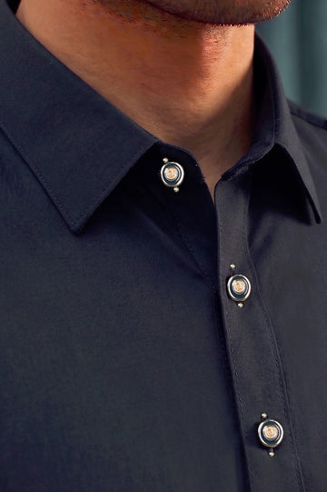 Navy Blue Wash & Wear Shalwar Kameez