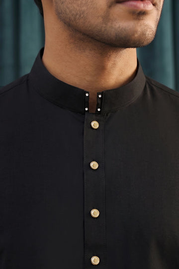 Black Wash & Wear Shalwar Kameez