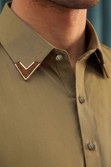Light Brown Wash & Wear Shalwar Kameez