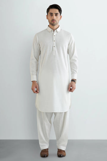 Off White Wash & Wear Shalwar Kameez