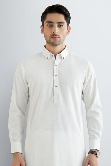 Off White Wash & Wear Shalwar Kameez