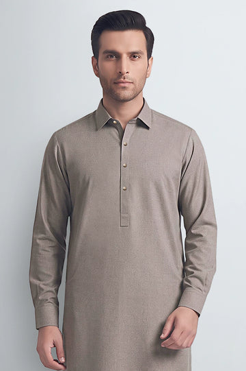 Light Brown Wash & Wear Shalwar Kameez