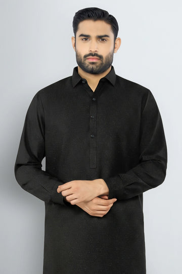 Black Wash & Wear Shalwar Kameez