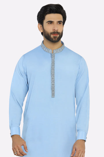 Sky Blue Wash & Wear Shalwar Kameez