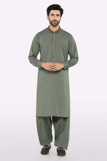 Green Wash & Wear Shalwar Kameez