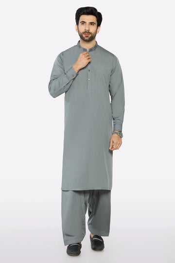 Light Grey Wash & Wear Shalwar Kameez