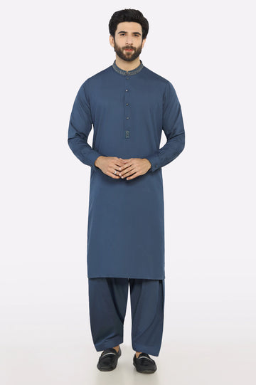 Navy Blue Wash & Wear Shalwar Kameez