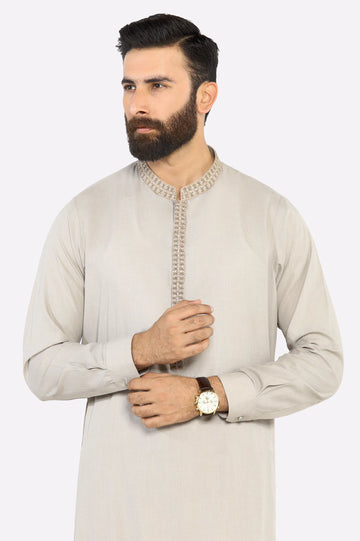 Beige Wash & Wear Shalwar Kameez