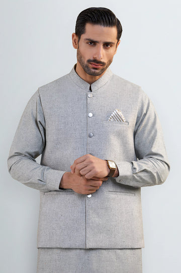 Light Green Shalwar Kameez with Waistcoat