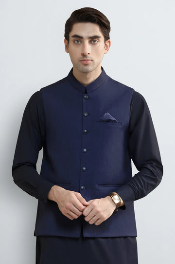 N-BLUE Shalwar Kameez with Waistcoat