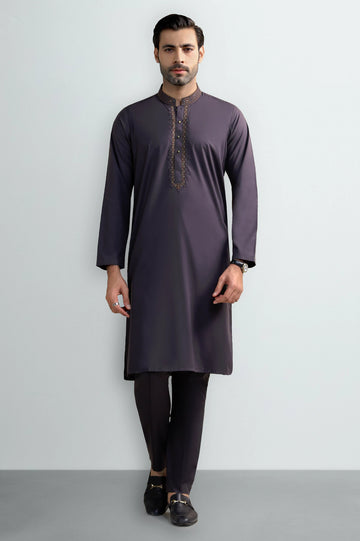 Coffee Brown Wash & Wear Kurta Pajama