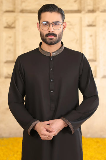 Black Wash & Wear Kurta Pajama