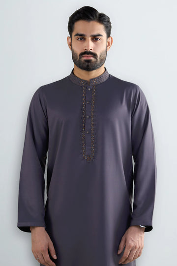 Brown Wash & Wear Kurta Pajama