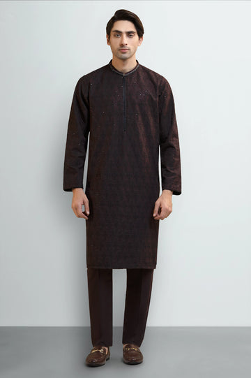 Burgundy Wash & Wear Kurta Pajama