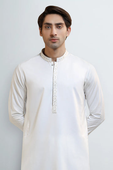 White Wash & Wear Fabric