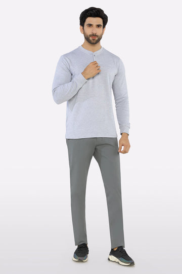 Heather Grey Full Sleeves T-Shirt