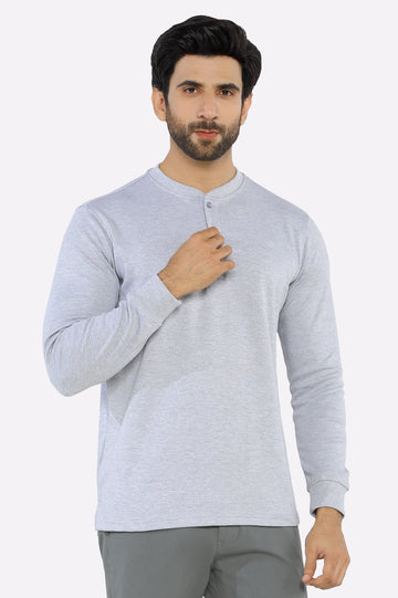 Heather Grey Full Sleeves T-Shirt