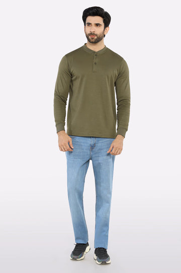 Olive Full Sleeves T-Shirt
