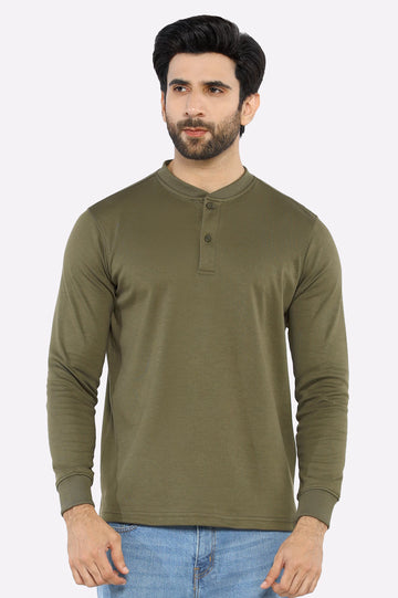 Olive Full Sleeves T-Shirt