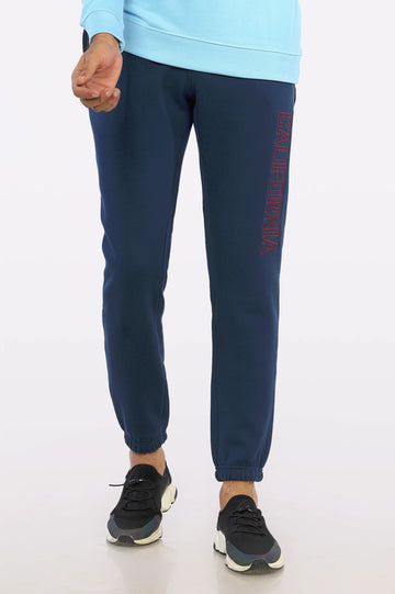 Navy Blue Casual Knitted Trouser