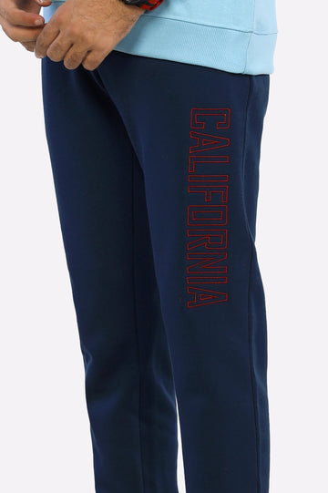 Navy Blue Casual Knitted Trouser