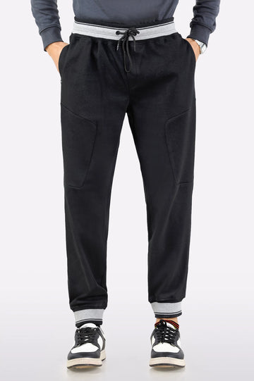 Black Knitted Jog Pant
