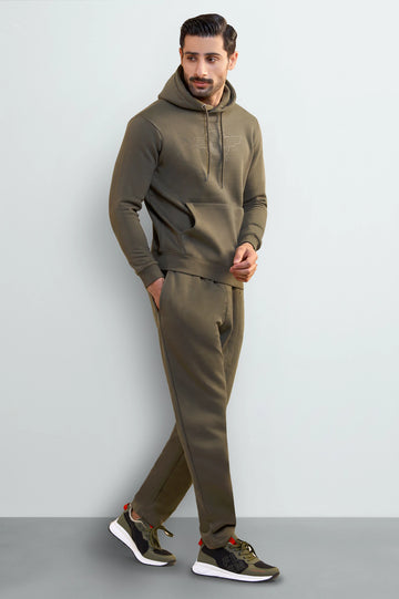 Men's Olive Green Monogram Stamp Hoodie