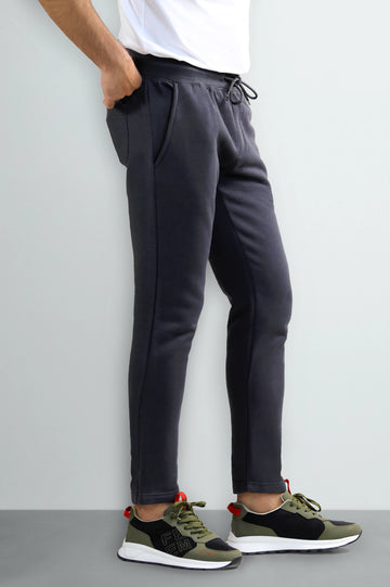 Charcoal Casual Knitted Trouser