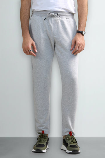 Heather Grey Casual Knitted Trouser