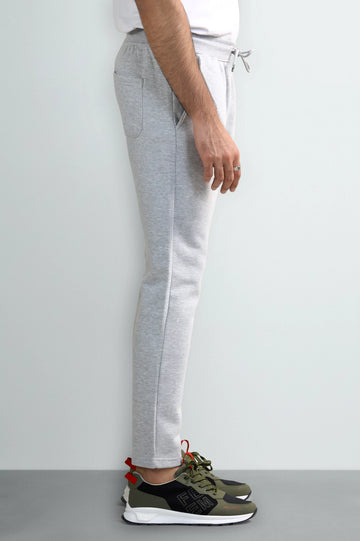 Heather Grey Casual Knitted Trouser