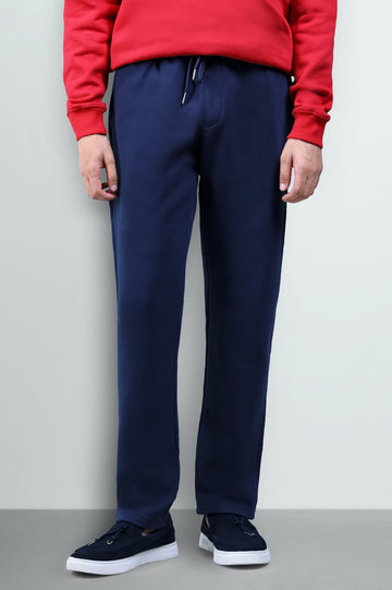 Navy Causal Knitted Trouser