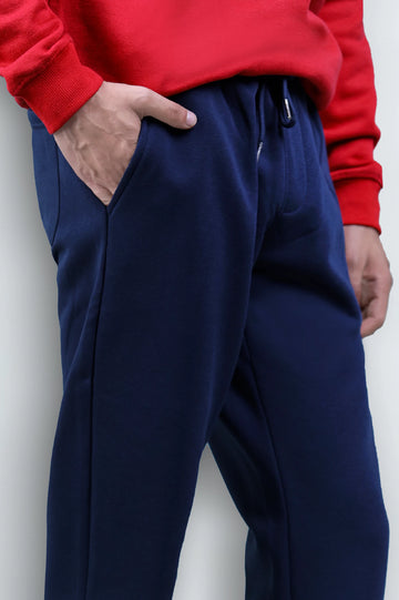 Navy Causal Knitted Trouser