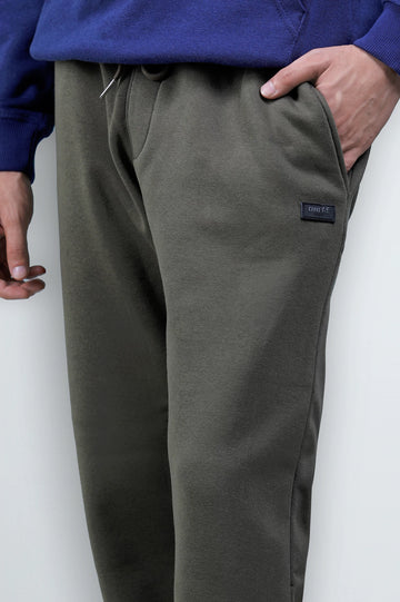 Olive Causal Knitted Trouser